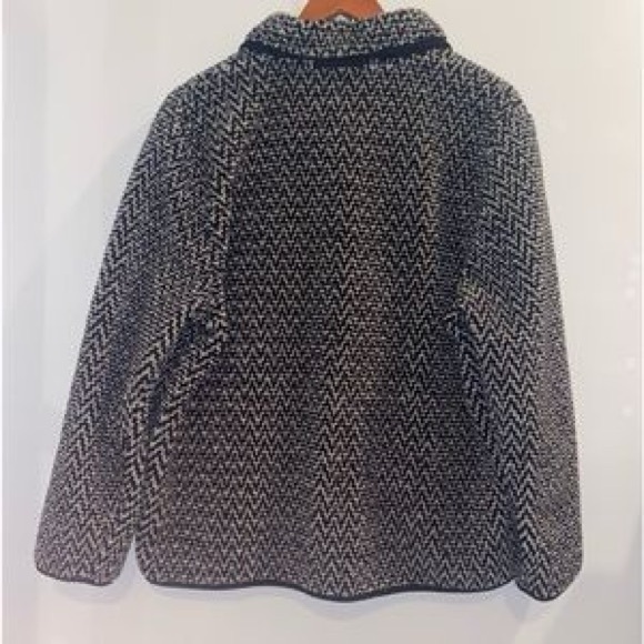 Orvis Sherpa Fleece Button Up Jacket Toggle Trim Pockets, sz XL - Picture 6 of 13